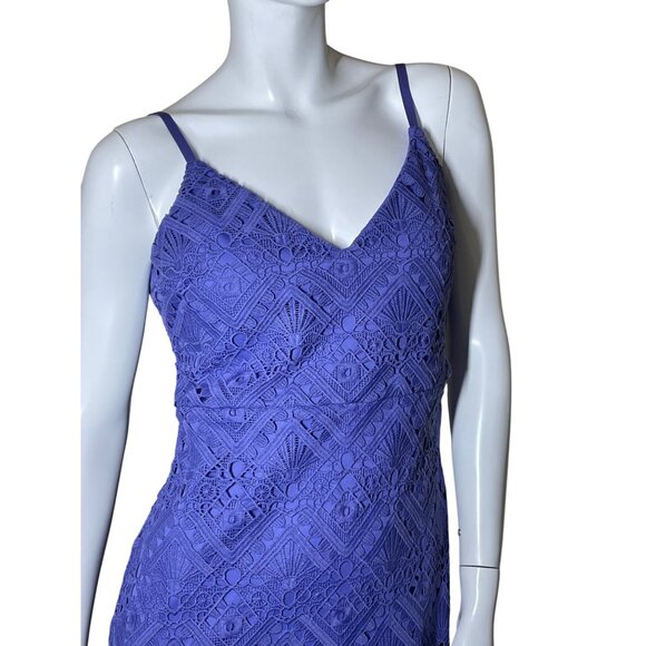 Guess Women's Dress size 8 (M) Purple Sleeveless Lace Mini Dress Spaghetti Strap - Picture 6 of 15